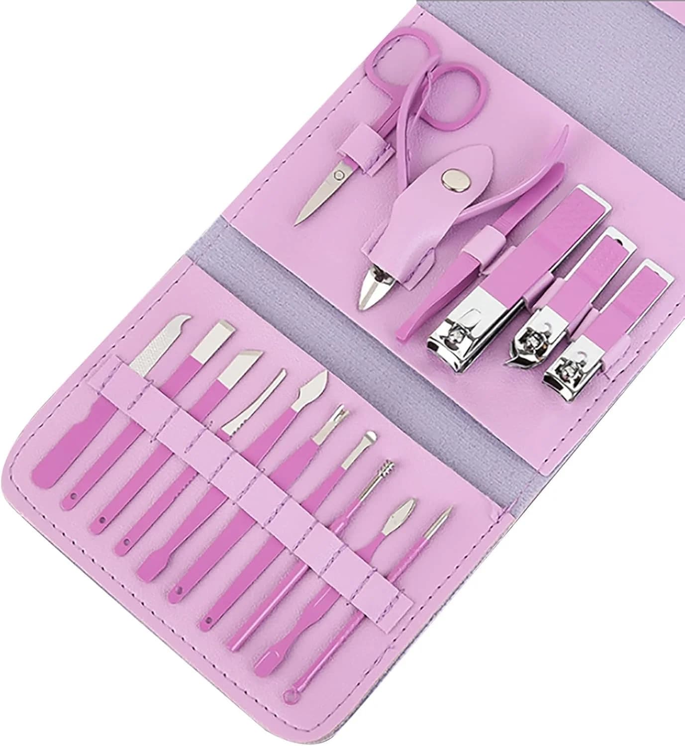 Nail Clippers Set, 16pcs Manicure & Pedicure Tools 1