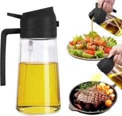 2-in-1 Oil Sprayer & Dispenser Bottle--thumbnail-4
