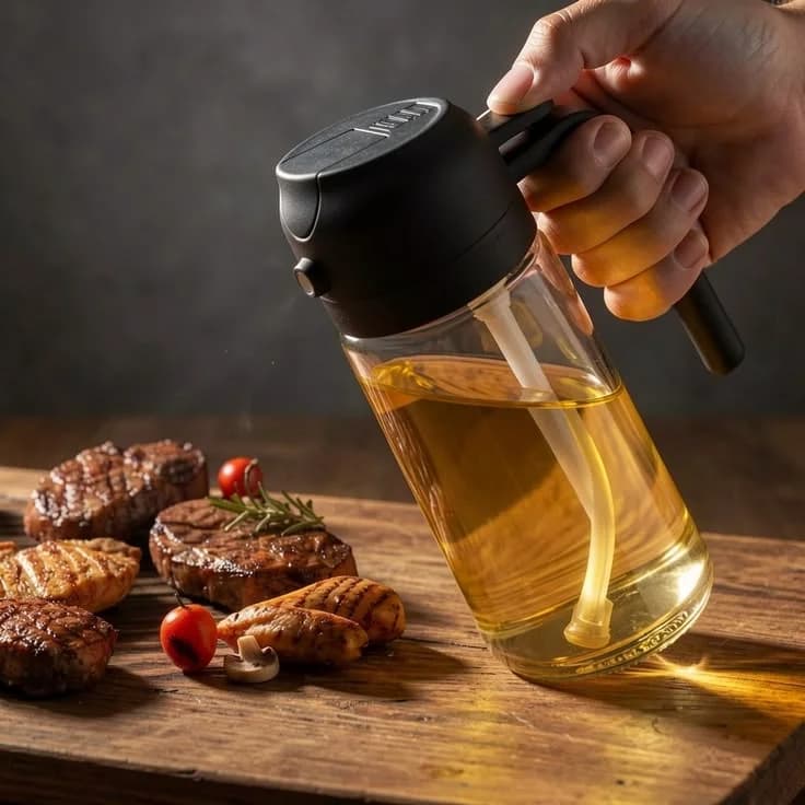 2-in-1 Oil Sprayer & Dispenser Bottle--0