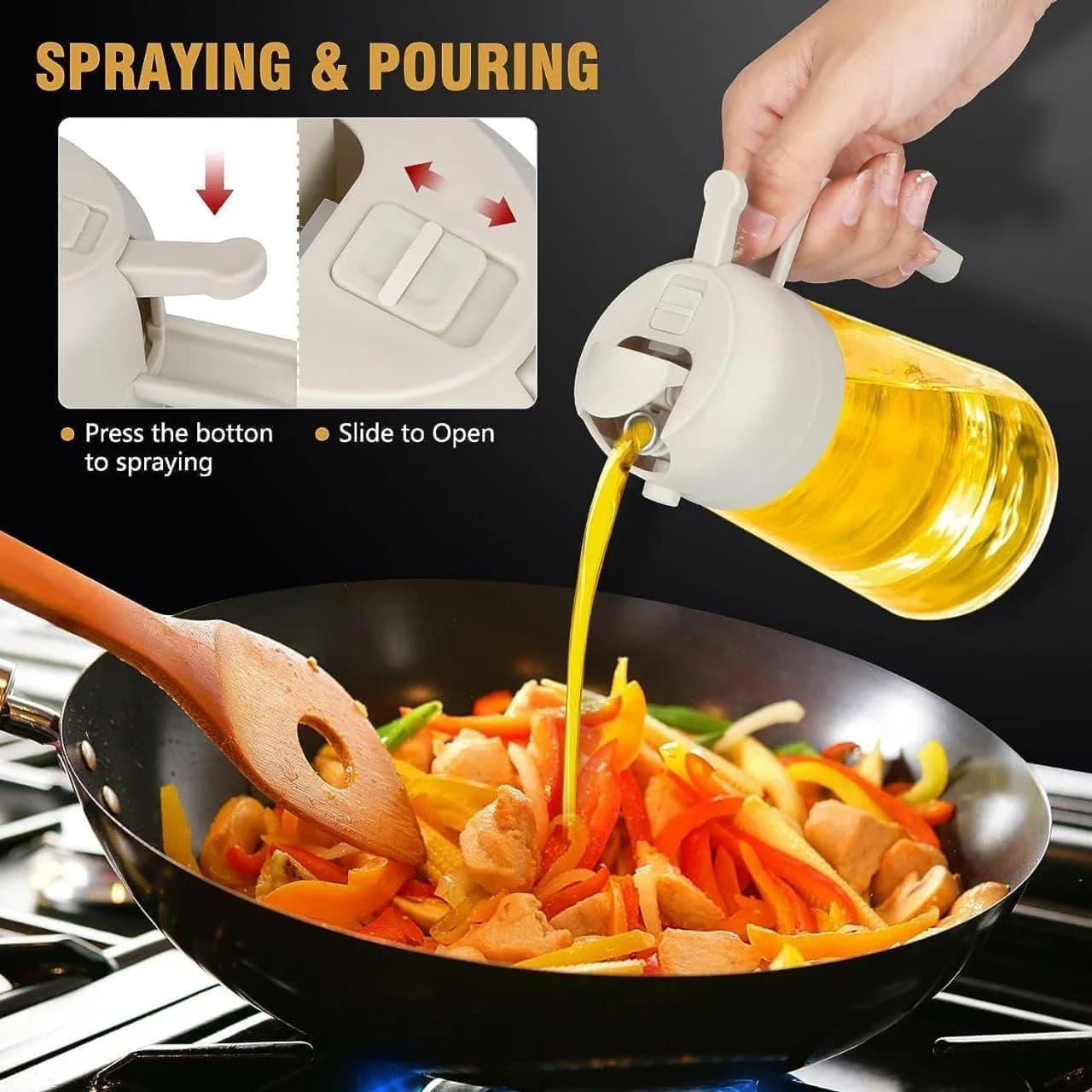 2-in-1 Oil Sprayer & Dispenser Bottle 4
