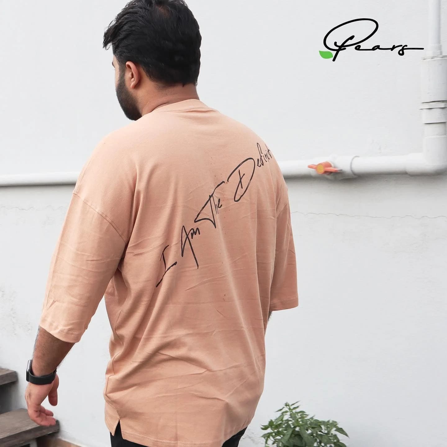 Premium Drop Shoulder T-Shirt - Peach--0